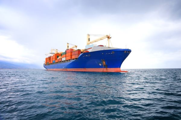commercial container ship